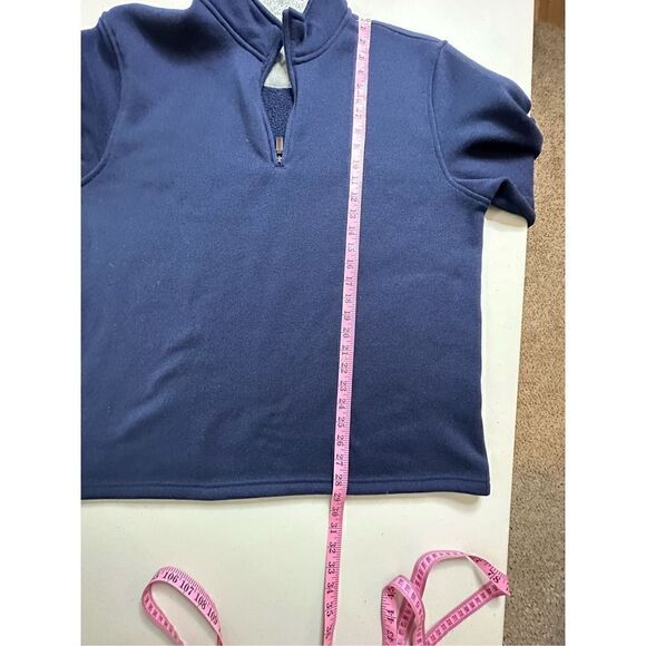IZOD Women's Blue Quarter Zip Long Sleeve Sweatshirt Size XXL - Picture 8 of 8